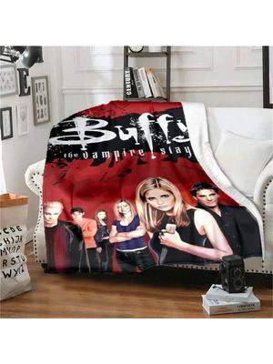 New Buffy The Vampire Slayer Pattern Printed Bed Blanket Winter Soft Flannel Throw Blanket Bedroom Sofa Blankets For Gift Custom