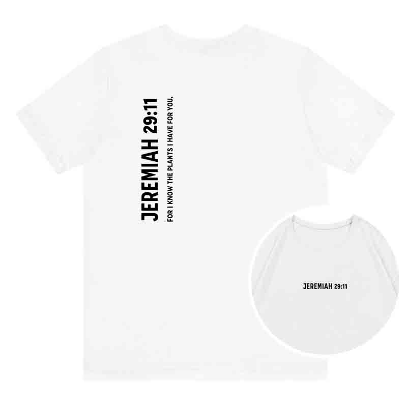 100 Cotton Jeremiah Bible Verse Tee Unisex Inspirational Religious Gift TShirt Scripture Jesus Faith Based Apparel