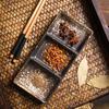 Ceramic dish Japanese kitchen sauces Commercial dipping sauces soy sauce vinegar saucer Household three side dish seasoning bowl