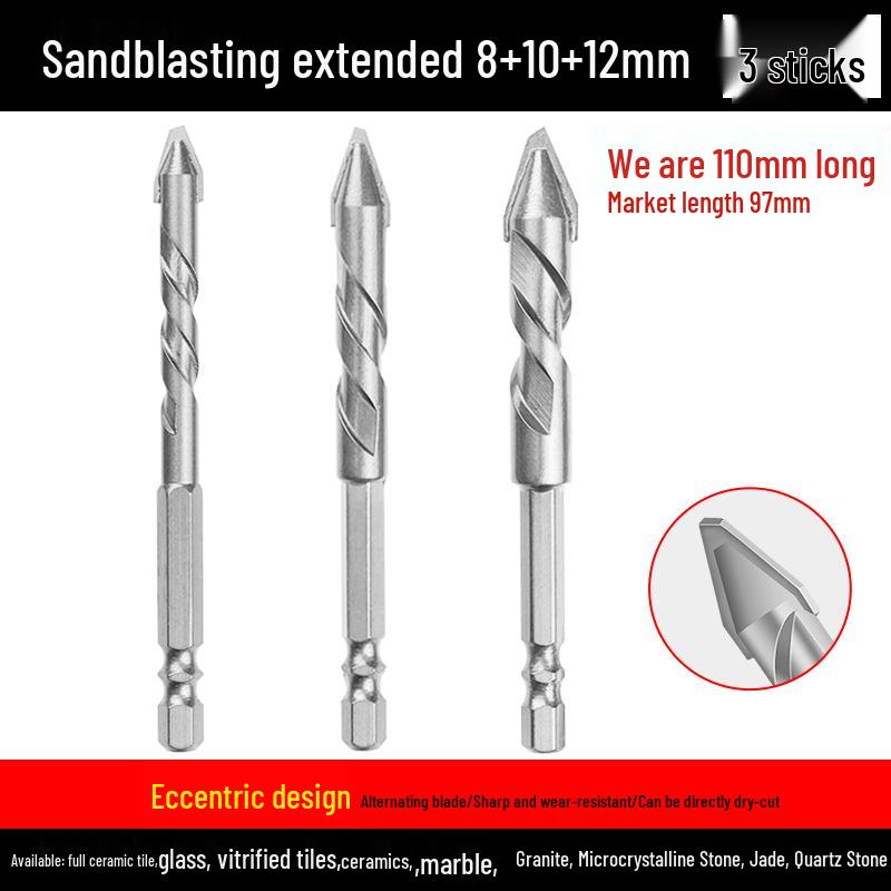 Eccentric Tilting Drill Bit for Marble and Concrete