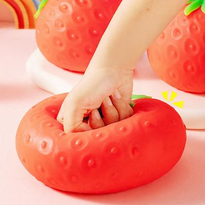Realistic Strawberry Squeeze Toy Slow Fruit Stress Ball Rising TPR Super Soft Strawberry Fidget Toy