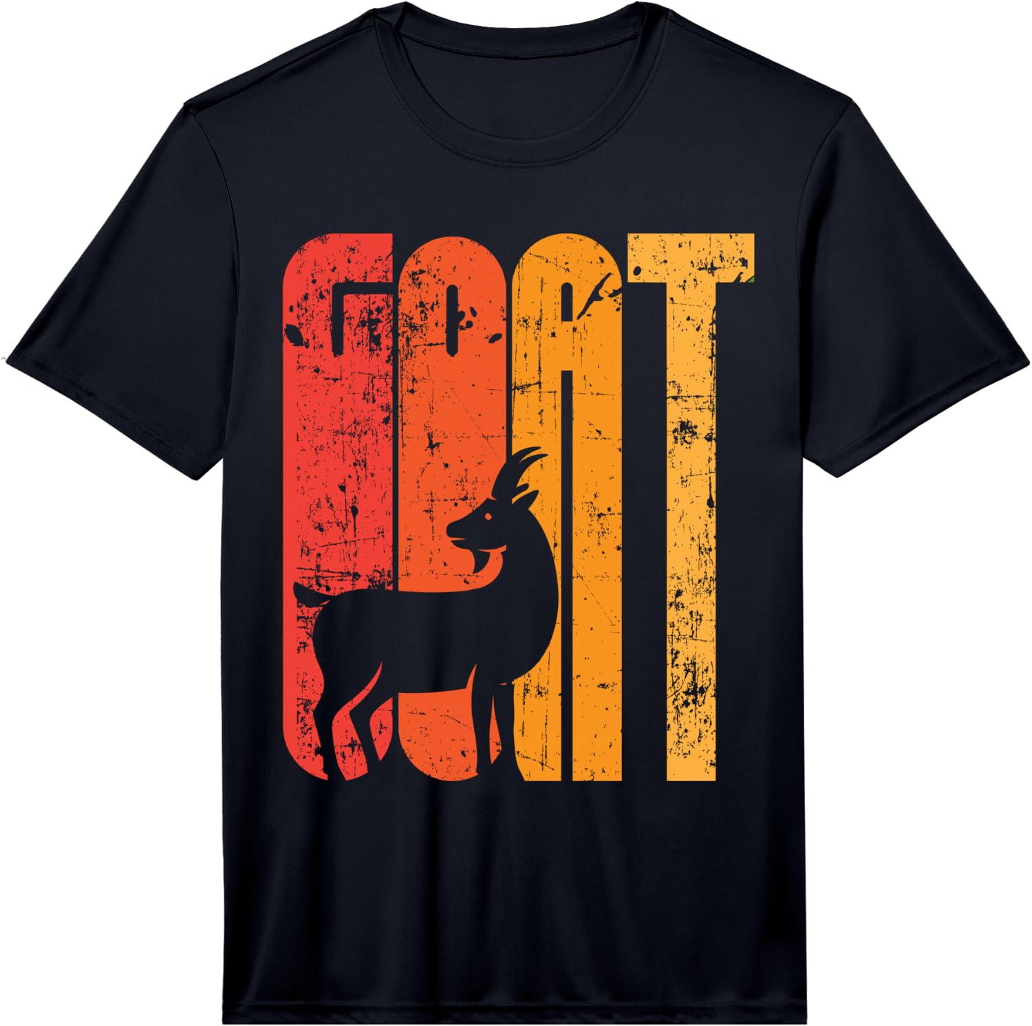 Goat Distressed Vintage Retro Goat Lovers Gift Performance  Unisex T-Shirt XXXXL