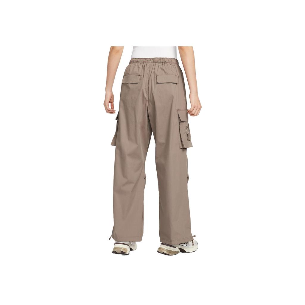 Nike Sportswear Mid-Rise Drawstring Solid Color Comfortable Cargo Pants Women Bottoms Mink-Brown IF0392-214
