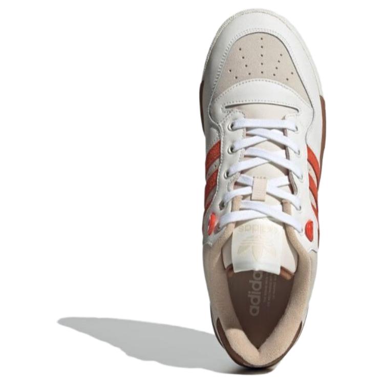 Adidas Originals Rivalry Non-Slip Shock Absorbing Durable Low-Top Skate Shoes Unisex Sneakers White Red Brown IE7772