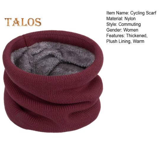Žieminis dviračių šalikas, dvisluoksnis kaklo šildytuvas, trikotažo storio vilnos pamušalas, elastingas, minkštas apskritas šalikas, kaklo getras