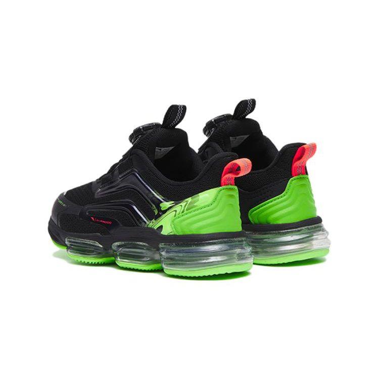 Anta Non-Slip Wear-Resistant Low-Top Running Shoes Kids Sneakers Black Green 312319913-7