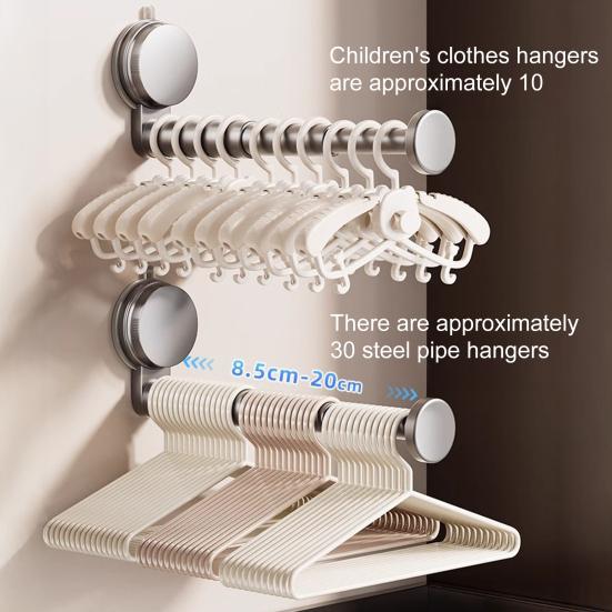 1/2Pcs Retractable Clothes Drying Rack with Suction Cup Strong Load-bearing