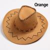 Western Cowboy Hats for Men and Women Faux Leather Sun Hat Outdoor Hats for Men and Women