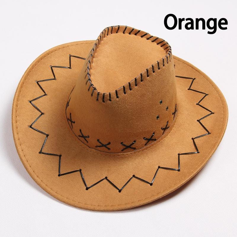 Western Cowboy Hats for Men and Women Faux Leather Sun Hat Outdoor Hats for Men and Women