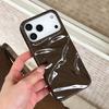 Coffee Color 3D Water Ripple Pattern Phone Case For iPhone 17 16 15 14 13 12 11 Pro Max Soft Shockproof Silicone Cover Girls