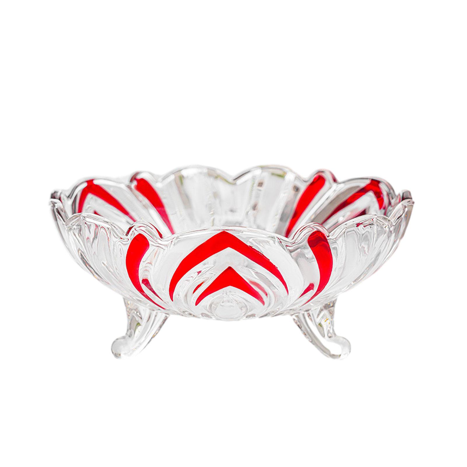 

Хрустальная стеклянная фруктовница Универсальное дополнение к обеденному столу Современная гостиная Стеклянная фруктовница