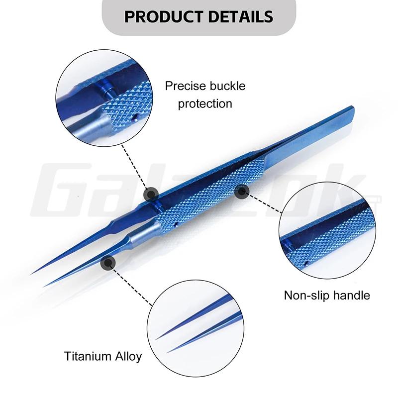 Titanium Alloy Precision Tweezers for Electronic Repair Non-magnetic Fine-point Forceps for Motherboard Fingerprint Detection