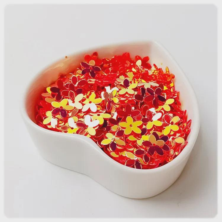 Yaleduo 10mm Wklęsła Koralik Śliwkowy Pięciopłatkowy Cekin do DIY Kostiumów Dziecięcych i Haftu.