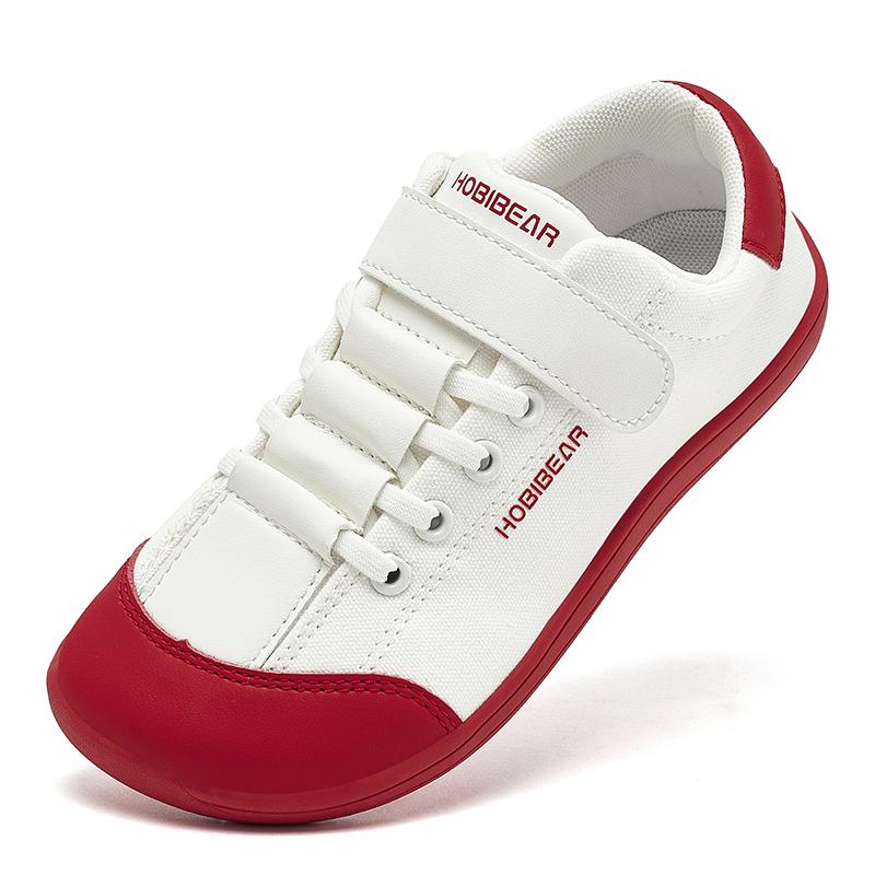 HOBIBEAR Kids Barefoot Shoes Wide Toe Zero Drop Walking Minimalist Sneaker Artificial Leather Comfortable Casual Shoes