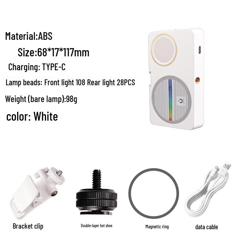 N19 Compact Triple-Color Magnetic Pocket Fill Light