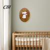 Decorative Wooden Wall Ornaments Rustic Stickers, Nordic Rabbit Goose Decor, Cute Non Damaging Stickers Animal Art for Kids Bedroom Nursery