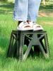 Outdoor Portable Folding Stool Camping Portable Plastic Stool High Load-bearing Handle Design Mini Chair Camping Fishing Stool