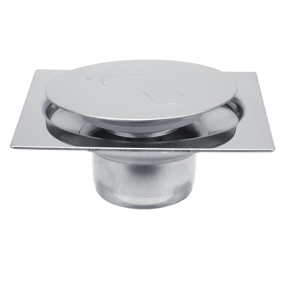 Stainless Steel Pedal   Type Floor Drain for Bathroom Washroom Garage Basement (#1)