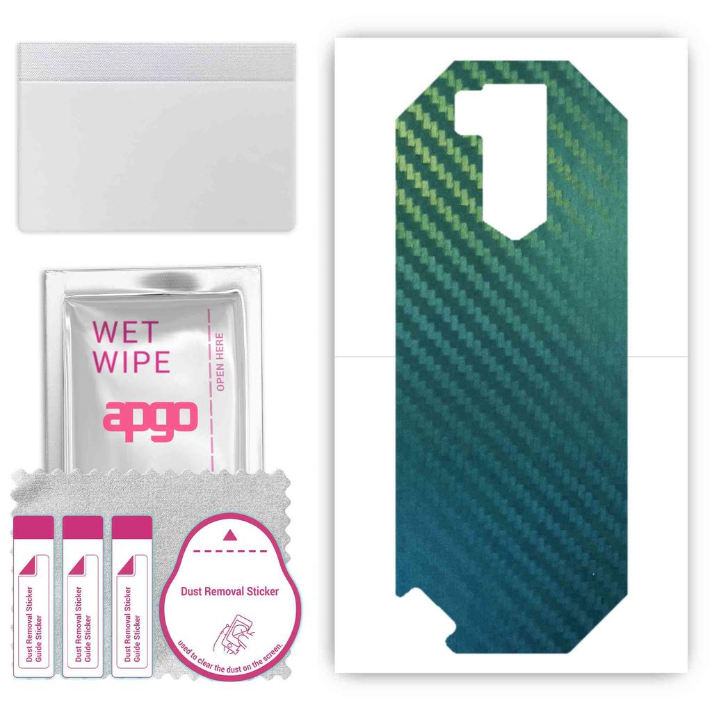 apgo Protective Skin Sticker for the back compatible with Ulefone Armor X5 Pro, Wrap Film, Foil, Vinyl - Pattern Carbon Chameleon CAKA1