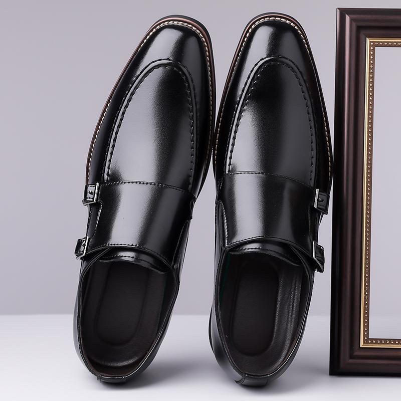 Men Leather Shoes Horsebit Loafers Slip On Formal Men Dress Shoes Wedding Office Casual Lazy Shoes For Men Moccasins Big Size 48