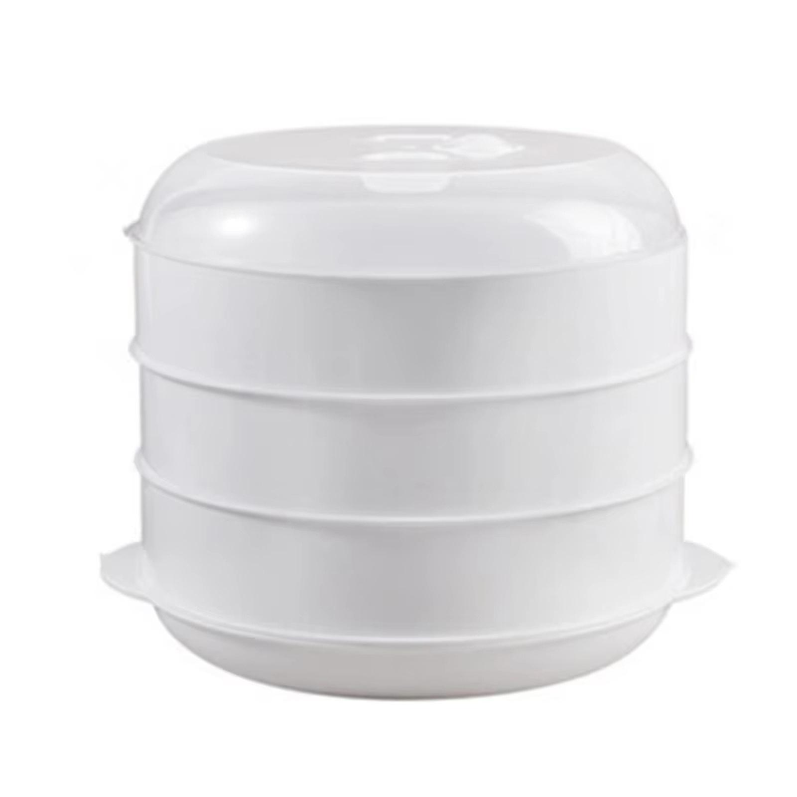 

Microwave Steamer Basket with Lid Multi-Functional Food Grade Steaming Rack for Kitchen Use Suitable for Heating Buns Dumplings and Other Foods one size белый