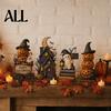 Retro Wooden Holiday Signs Farmhouse Halloween Tabletop Decorations, Table Topper Signs, Spooky Ornaments Pumpkin Ghost Tiered Tray Centerpiece