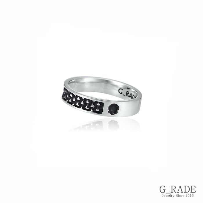 G_Rade Pattern Logo Layered Ring No.3 (A Type)