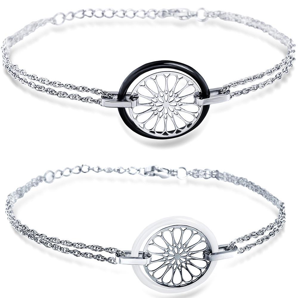 Simple Personality Ceramic Titanium Steel Bracelet Women's Fresh Ceramic Bracelet All-Matching