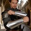 Silver Gold Rivet Medieval Bracers Role Playing Cosplay Arm Cuff Knight Arm Guard  Training