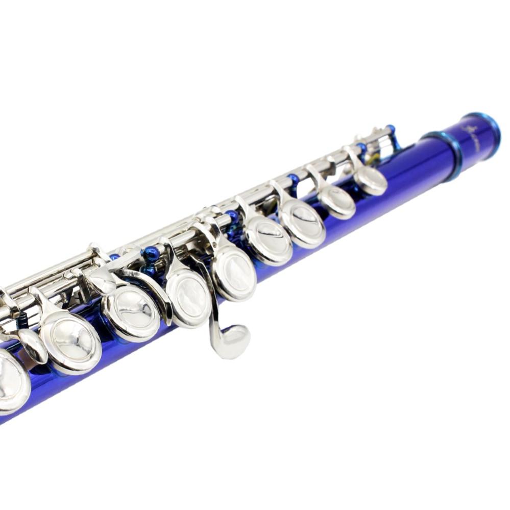 Western Concert Fløyte Cupronikkel Nicke Plated 16 hull C Key Treblåseinstrument med rengjøring