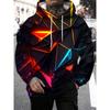 Men's Casual Sporty Fashion Trendy Fitness Outdoor Home Hooded Sweatshirt, Geometric Graphic 3D Print