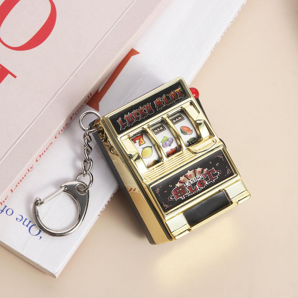 Gag Toys Antistress Toys Lucky Jackpot Keyrings Safe Machine Fruit Machine Slot Machine Key Chains