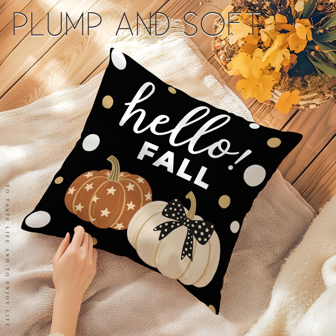 Shunika Chen Unisex Black Pumpkin Pillow Case Bedroom Sofa Cushion Cover 100%Polyester Living Room Pillowcase Bedhead Throw Pillow Home Room Decor