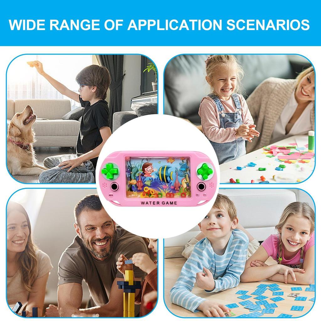 Handheld Cartoon Rings Toss Water Game Colorful Design Relaxing Toy for Car Travel Picnic Home Children's Day Gifts