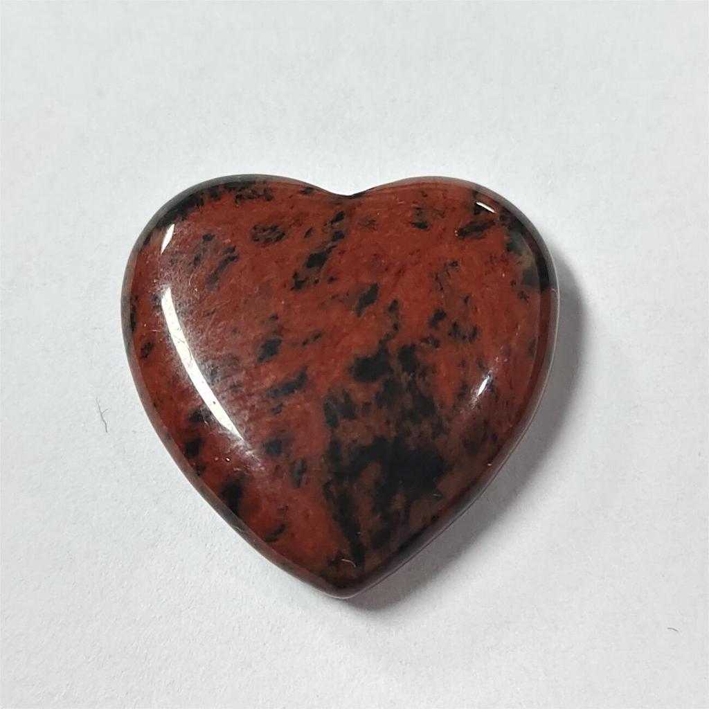 Heart-Shaped Natural Crystal Gemstone Pendant (20mm)