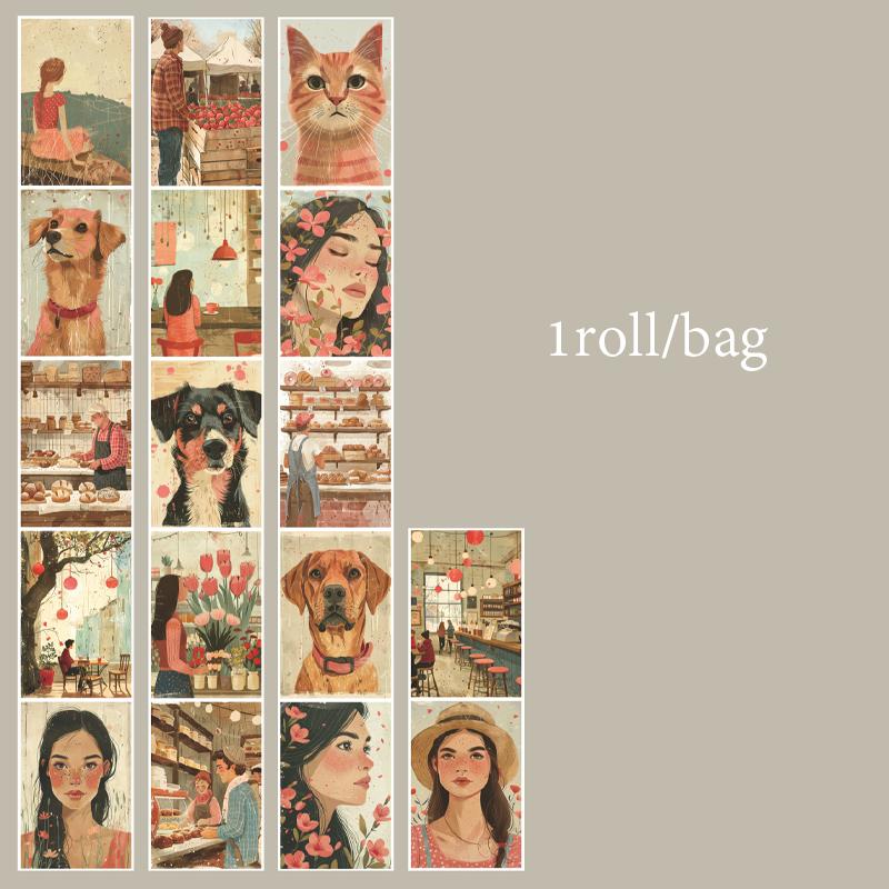 

Washi Tape 80mm*2m Daily Life Warm Colour Large Size Landscape Tape Handbook DIY & Scrapbooking For Phone Case Diary Decoration