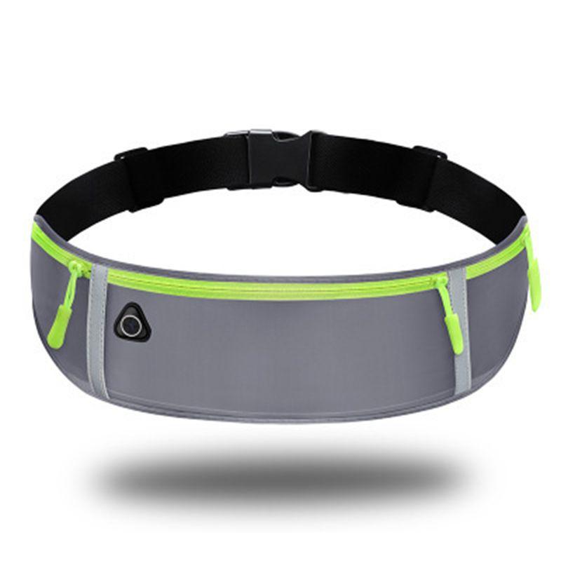 Waterproof Reflective Running Belt With Multi-pockets And Sealed Zipper For Sports