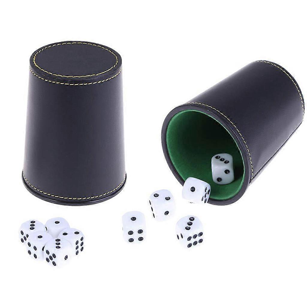 1 Piece Dice Cup High Quality PU Leather Stable Sturdy Comfortable Hand Feeling Dice Cup Tool For Board Games