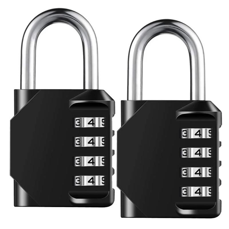 1/2pcs Combination Lock Resettable 4 Digit Padlock with Combination Waterproof and Heavy Duty Combination Padlock Outdoor