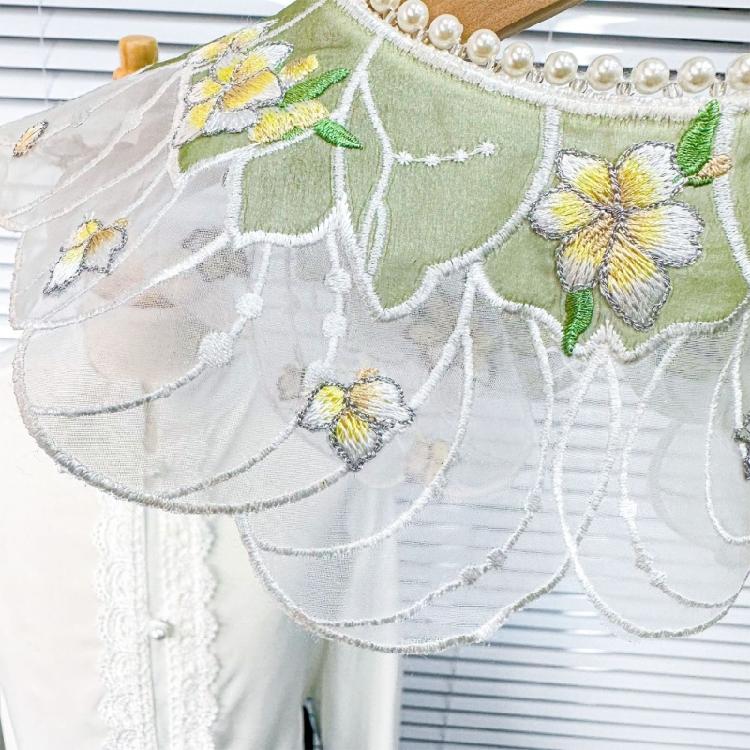 Embroidery Hanfu with Pearls Collar for Women Chinese Hanfu Mamianqun