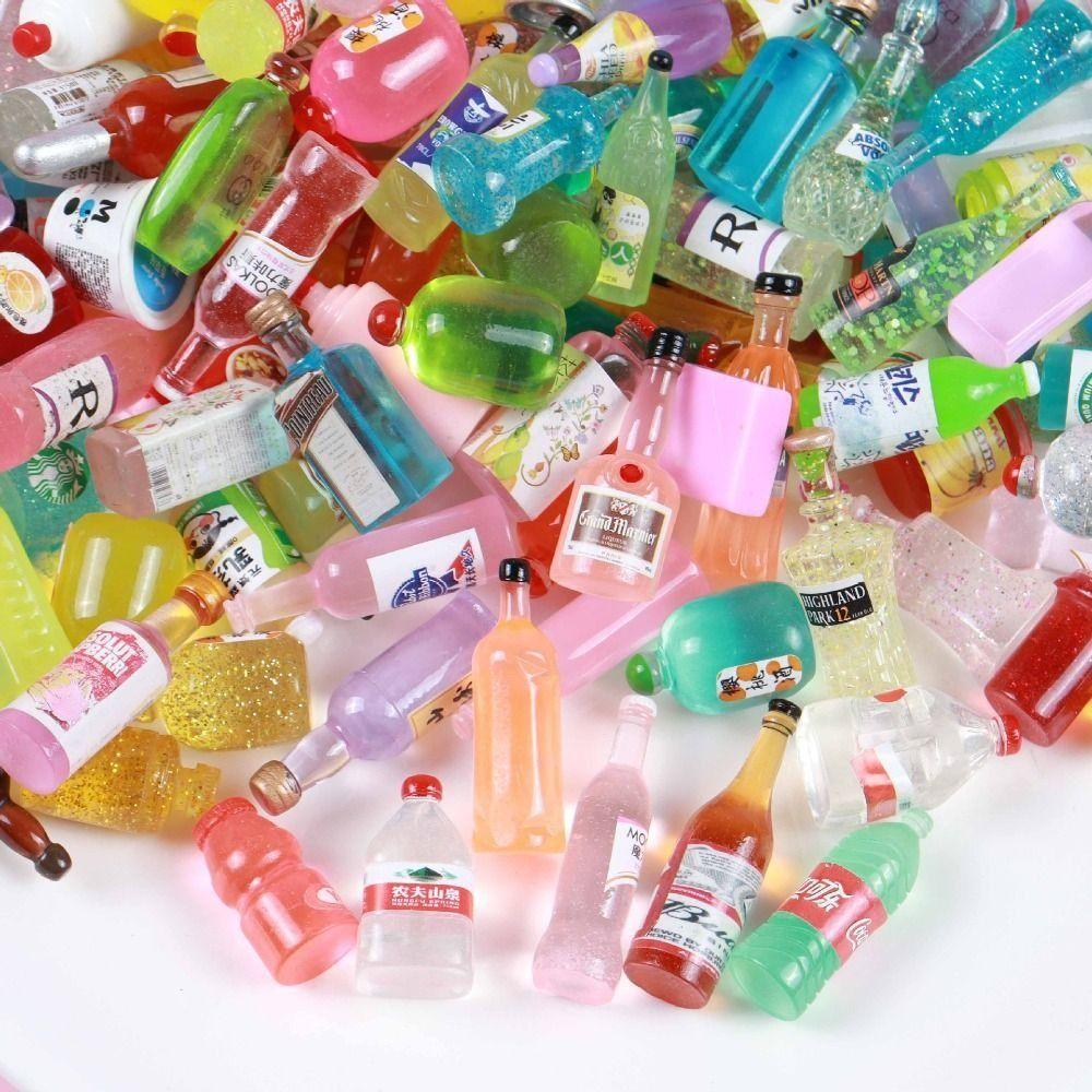 10pcs Miniature Mini Play Kitchen for Doll Drinks Miniature Coffee Cup Drinks  Dollhouse Accessories