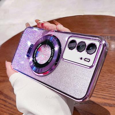 Custodia in silicone con placcatura glitterata Realmec75 per Oppo Realme C75 C65 C55 C67 C63 C61 C60 C53 C33 C35 C21y Note 60