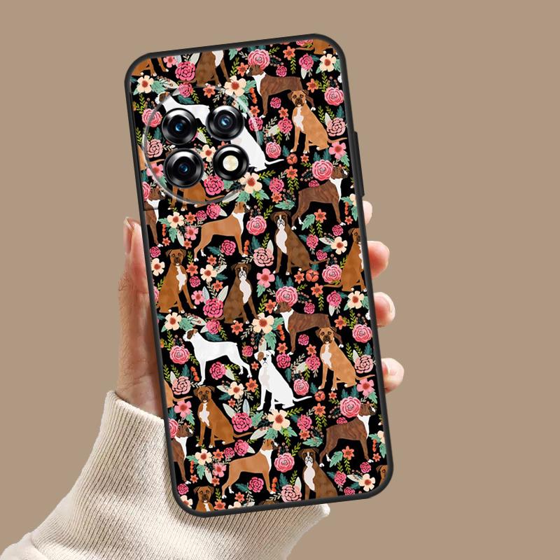 Boxer Dog Case For OnePlus 12 11 9 10 Pro 12R 10R 9R 8T 10T Nord 3 2T N10 N20 N30 CE 2 Lite CE4 Cover