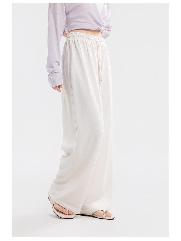 Yulu Women's Linen Straight-Leg Summer Pants - Loose, Breathable, Slimming, Versatile, and Casual Long Pants