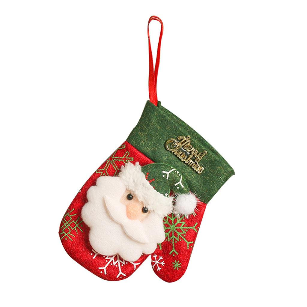 Vánoční dekorace Netkaná taštička s přívěskem na vánoční stromeček