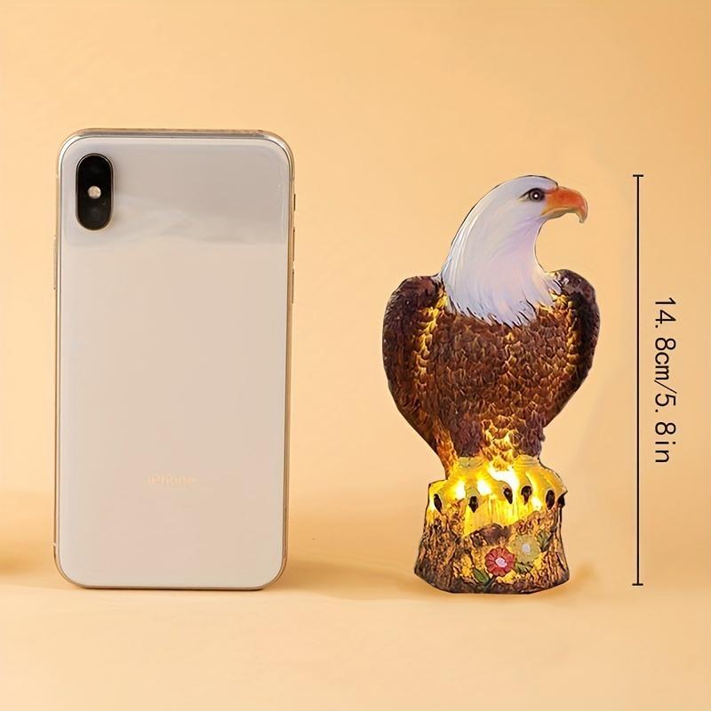 1PCS Solar Eagle Garden Lights Outdoor Solar Bald Eagle Figurines Decorative Stake Light Garden Eagle Animal Bird Decor Yard Lawn Pathway Decoration