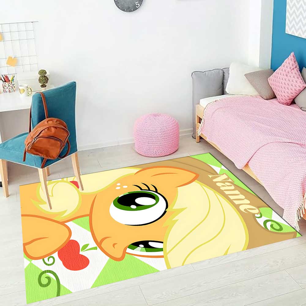 Little Pony (10) Customize your name rug, office chair cushion, home bedroom living room gift.
