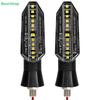 2Pcs Motorcycle LED Turn Signal Lights Mini Amber Flashing Light Blinker Turn Signal Lamp 12V Moto Indicator Accessories