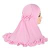 With Crinkles Ruffled Hem Hijab Soft Turban Caps Elegant Girl's Head Scarf  Eid Al-Fitr