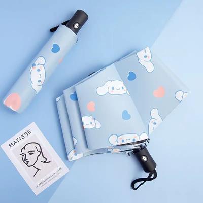 Kinder Automatische Regenschirm Regen Winddicht Faltschirme Schwarz Beschichtung Anti UV Regenschirm Schöne Mädchen Junge Regenschirm